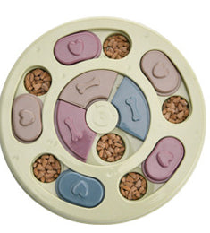Slow-Feed Puzzle Toy for Dogs - Green / Round