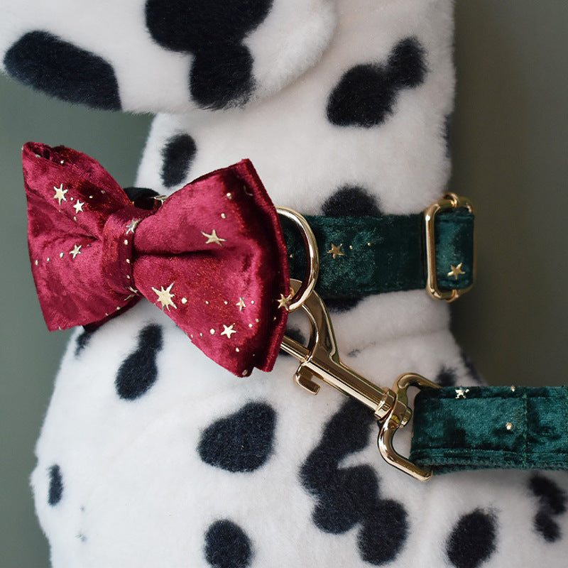 Star Print Cotton Dog Collar