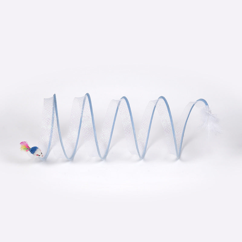 Foldable S-Type Cat Tunnel with Toy