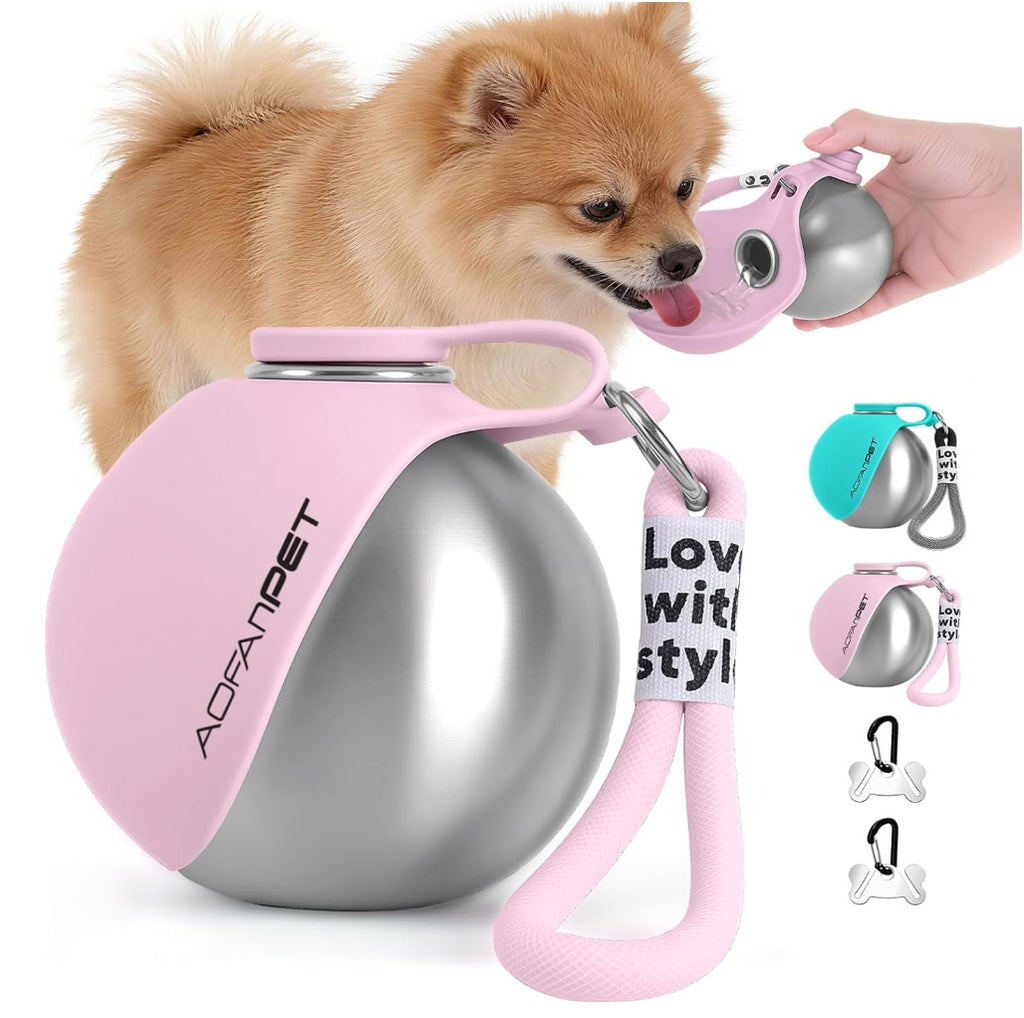 Dog Water Bottle with Waste Bag Dispenser