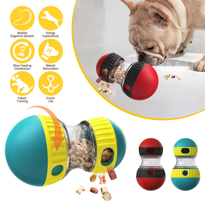 Dumbbell Treat-Dispensing Toy for Dogs