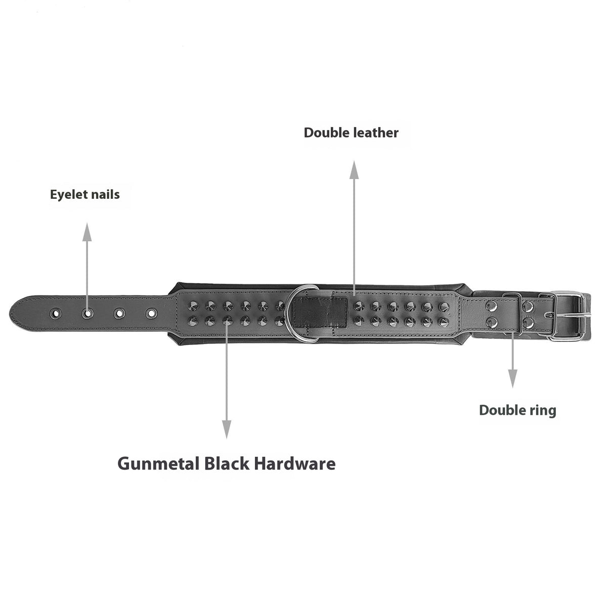 Riveted Leather Dog Collar