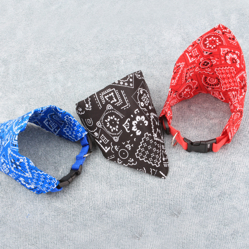 Adjustable Cotton Pet Bandana Collar