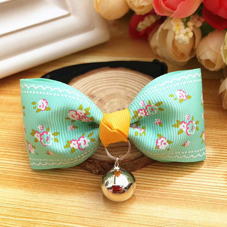 Bow Tie Pet Collar With Bell