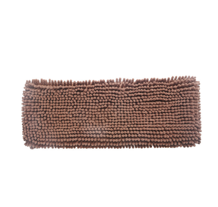 Absorbent Chenille Pet Bath Towel - Coffee / XS