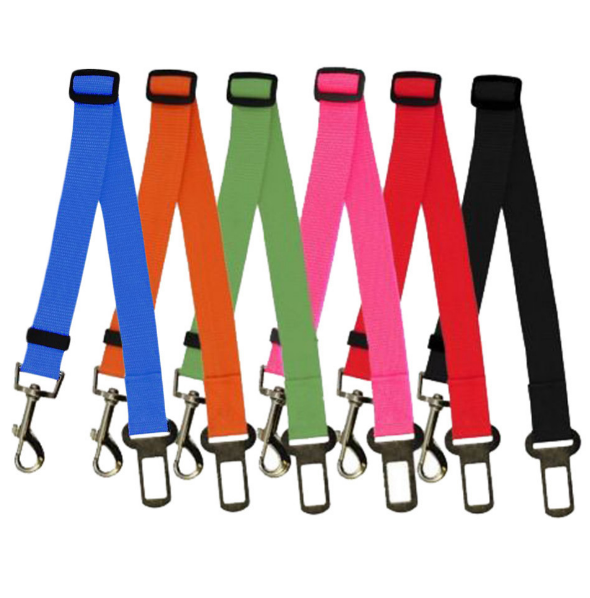 Polyester Dog Car Seat Belt Tether - 60cm / Random