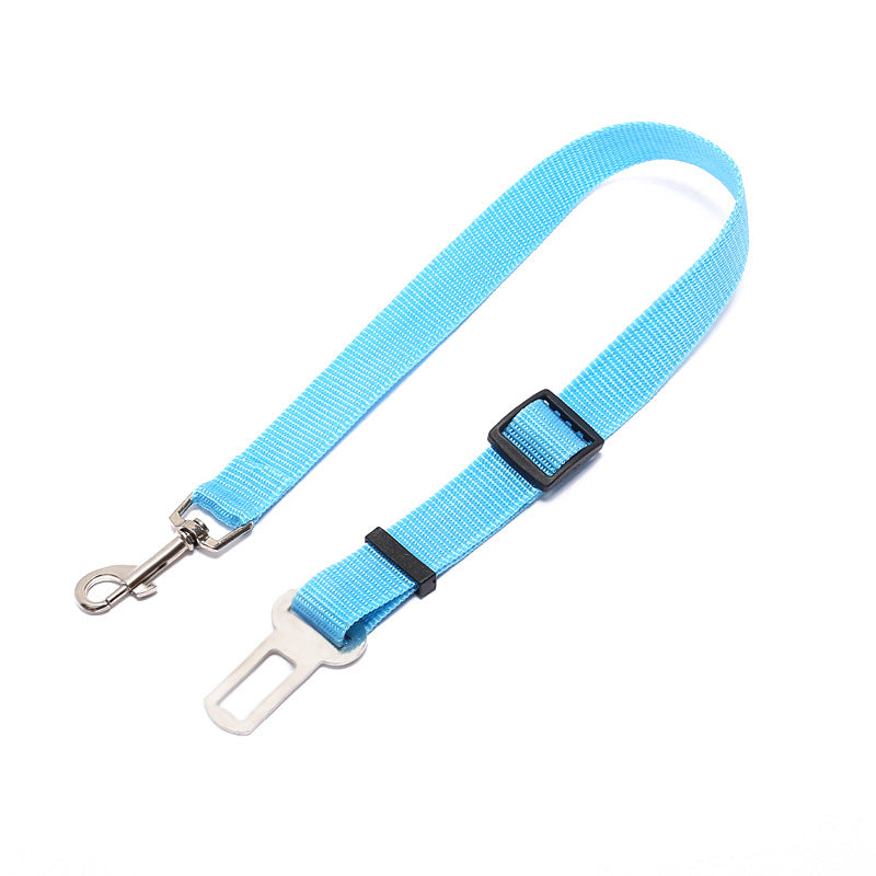 Polyester Dog Car Seat Belt Tether - 70cm / Light Blue