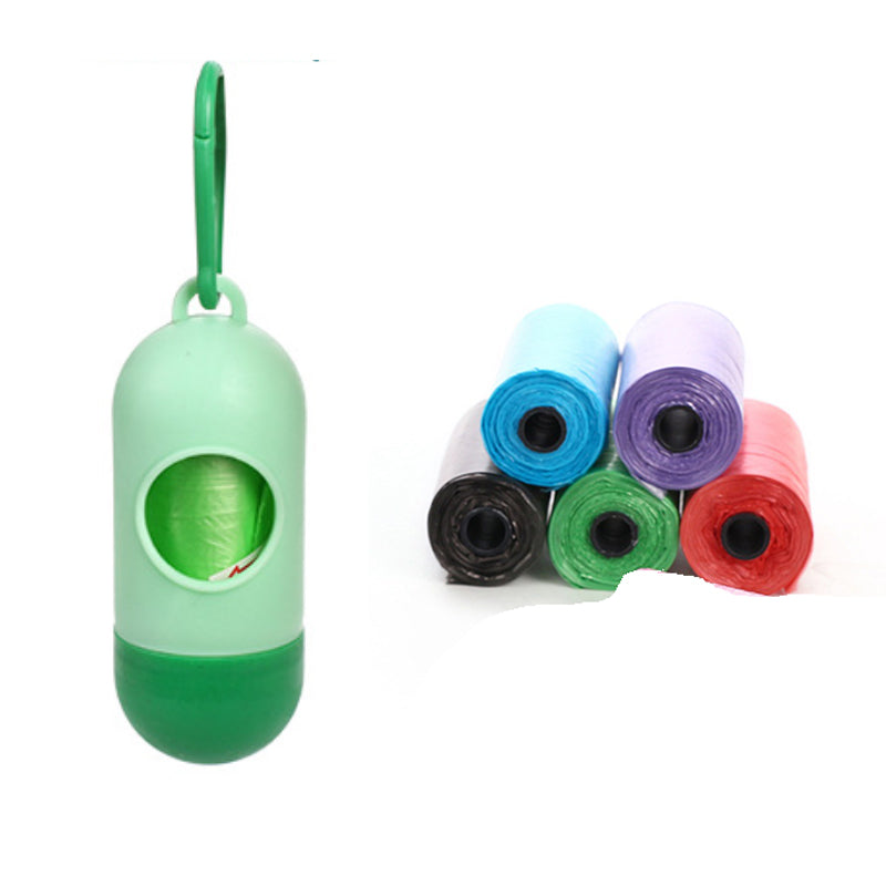 Plastic Dog Poop Bags - Light green 5pcs bag