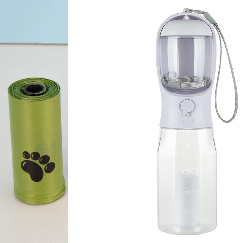 3-in-1 Pet Travel Water Bottle - White