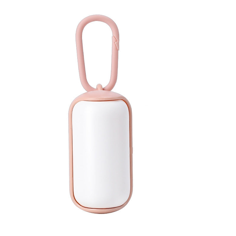 Portable Poop Bag Dispenser - White pink