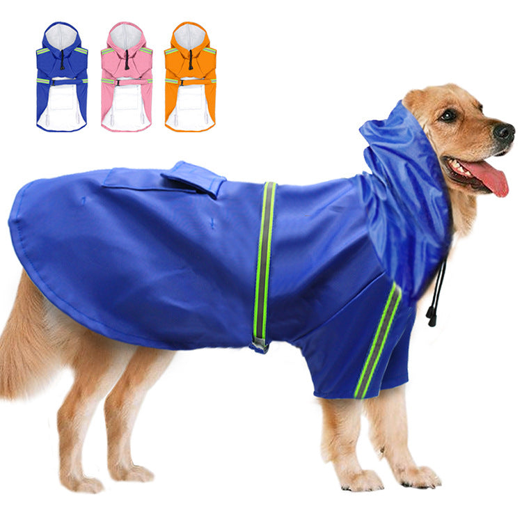 Reflective PU Dog Rain Cape