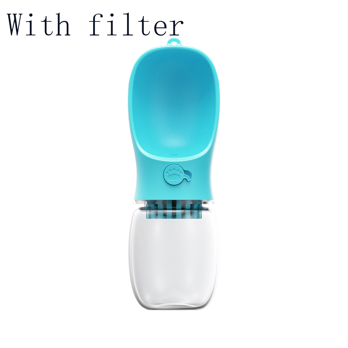 One-Touch Dog Water Bottle - Blue With filter / 350ML