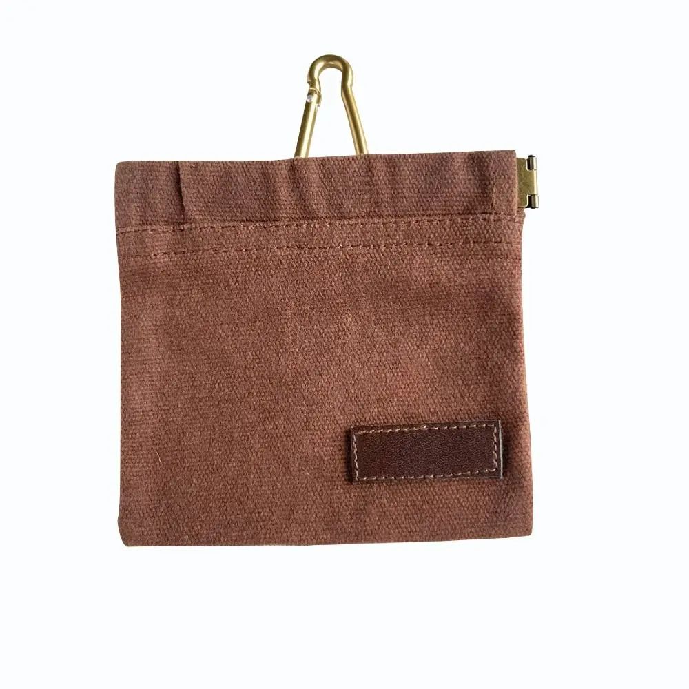 Waxed Canvas Dog Treat Pouch - Brown