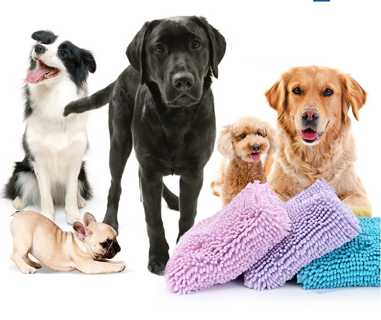 Absorbent Chenille Pet Bath Towel
