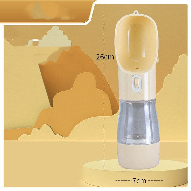 Wide-Mouth Dog Travel Water Bottle - Yell Water bottle 240ml Grain / Solid color