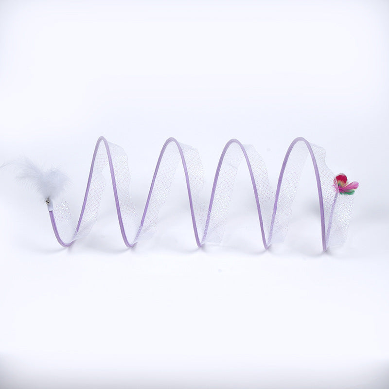 Foldable S-Type Cat Tunnel with Toy