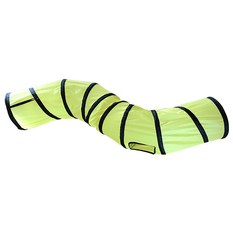 Canvas S-Shaped Cat Tunnel