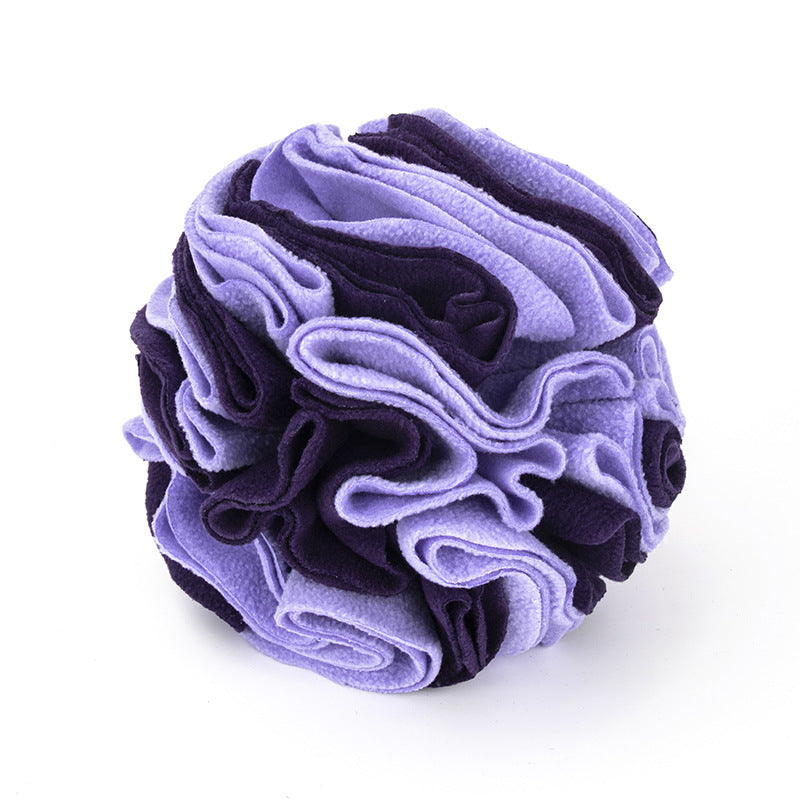 Fleece Snuffle Ball for Dogs and Cats - Shades of noble purple / 15cm
