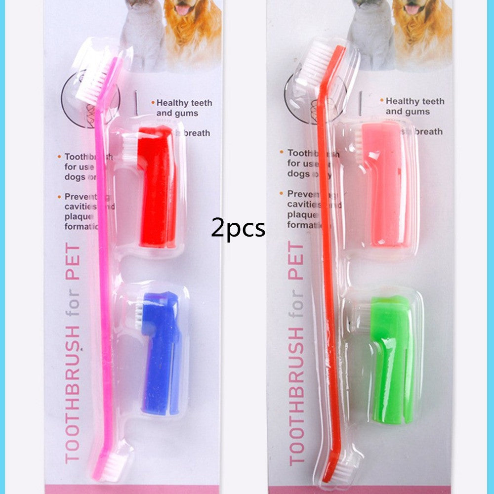 Pet Toothbrush and Finger Brush Set