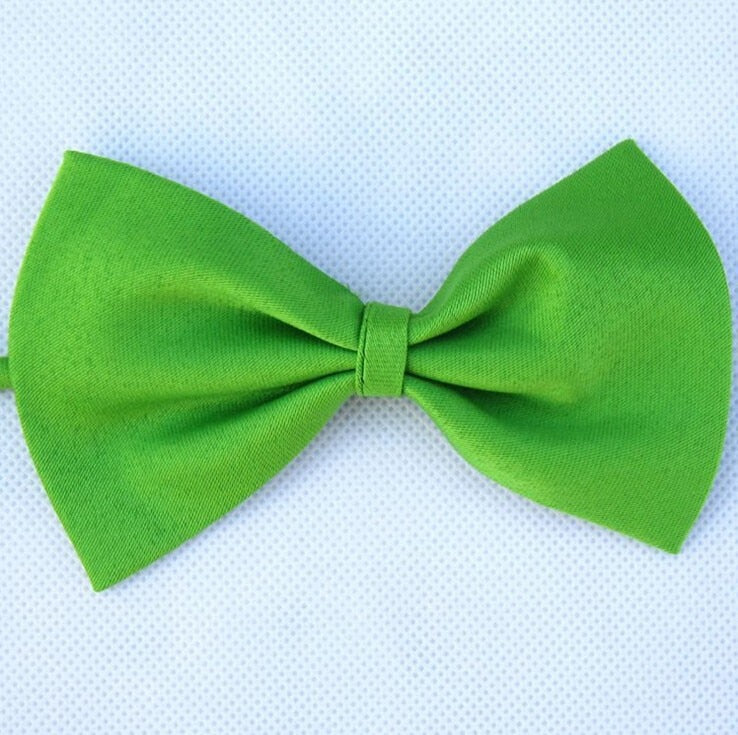 Adjustable Solid Color Pet Bow Tie - Light Green