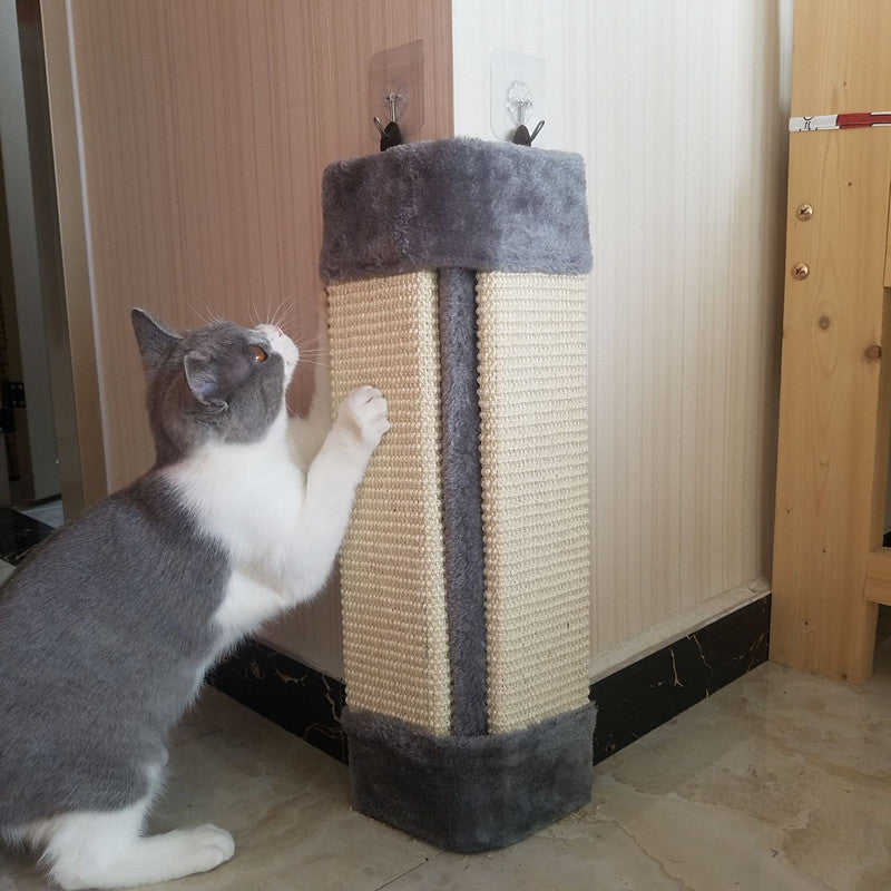 Foldable Sisal and Plush Cat Scratcher