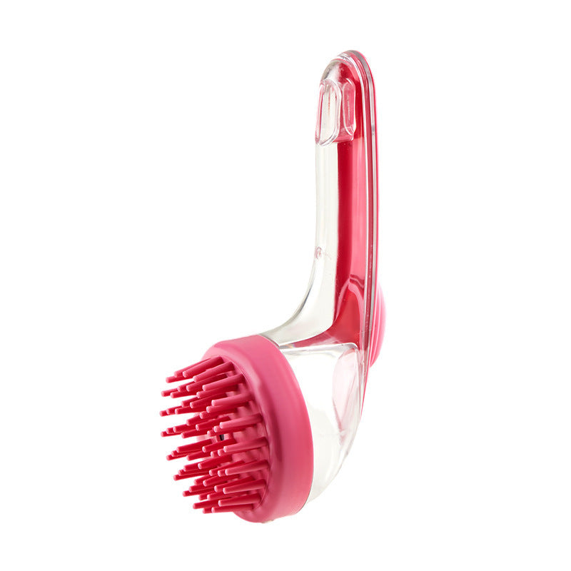 Long-Handle Pet Bath Brush - Shampoo Brush Rose Red / ZY71