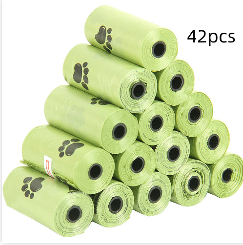 Pet Poop Bags for Dogs and Cats - Green garbage bag / 42pcs
