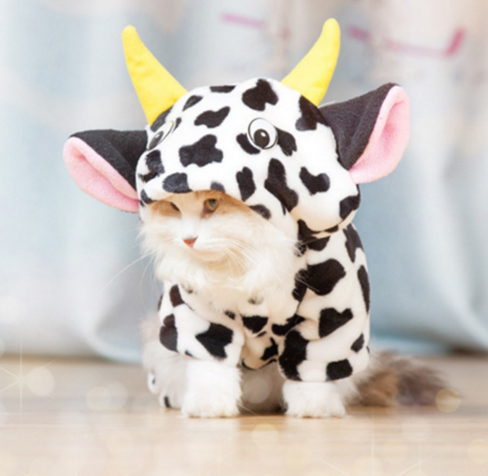 Cow Hooded Pet Sweatshirt