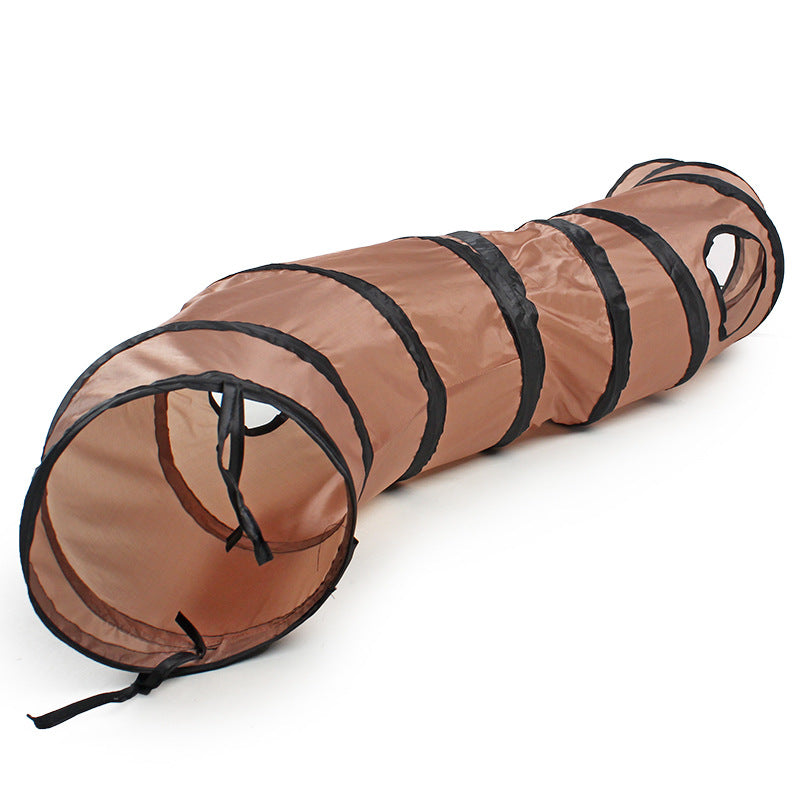 Collapsible S-Shaped Cat Tunnel