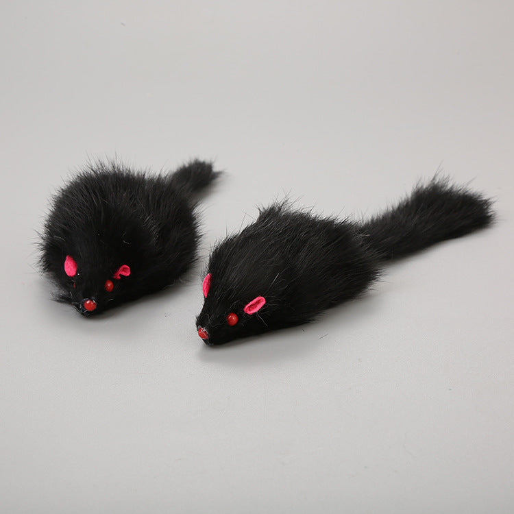 Hanging Door Mouse Toy for Cats - Black
