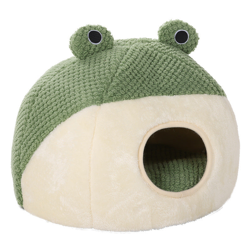 Plush Frog Pet Bed