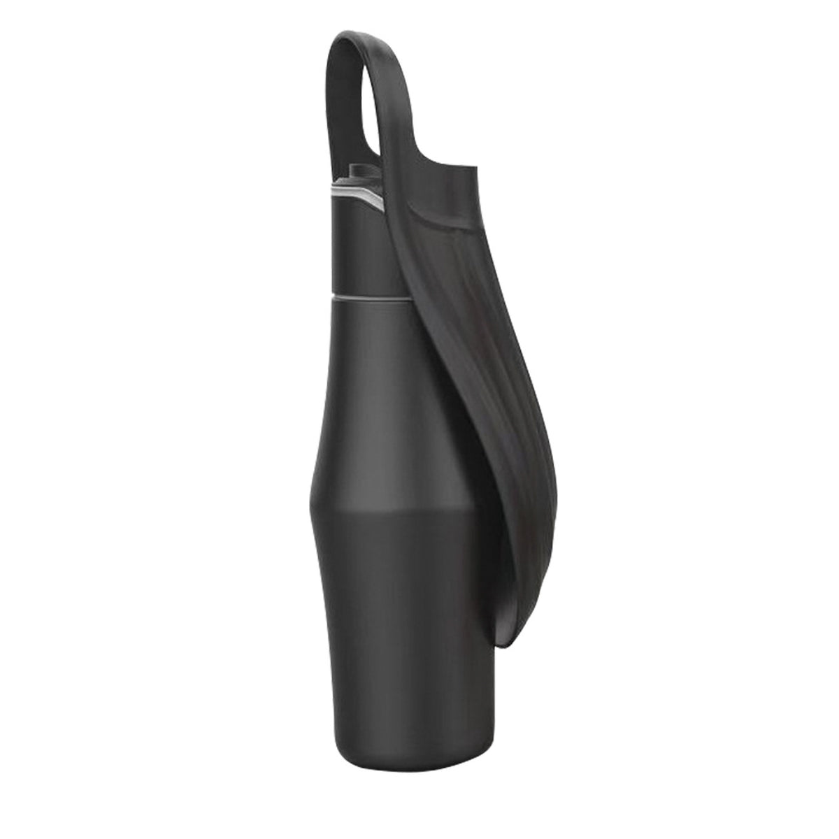 Stainless Steel Dog Water Bottle with Leaf Bowl
