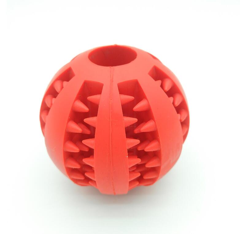 Rubber Treat Ball for Dogs - Red / 5cm