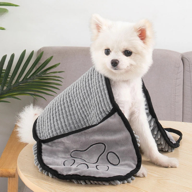 Microfiber Dog Towel with Hand Pockets