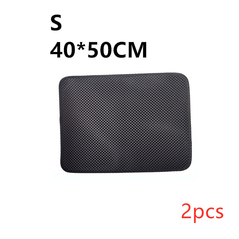 Double-Layer Cat Litter Mat - S 2PC / Black