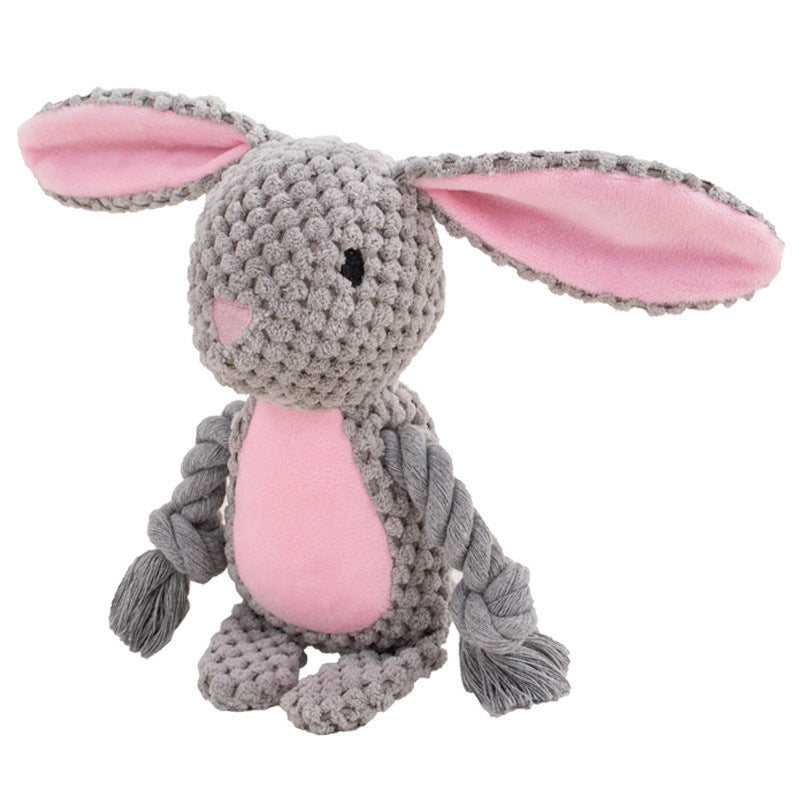 Plush Animal Rope Tug Toy for Dogs - Rabbit