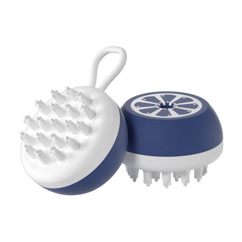Silicone Pet Bath and Massage Brush - Navy Blue / 3D massage head