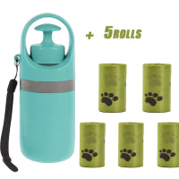 Claw Pooper Scooper with Bag Dispenser - Blue Grey Set