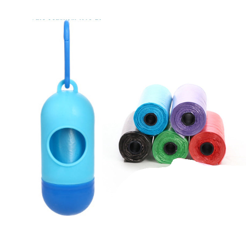 Plastic Dog Poop Bags - Light blue 5pcs bag