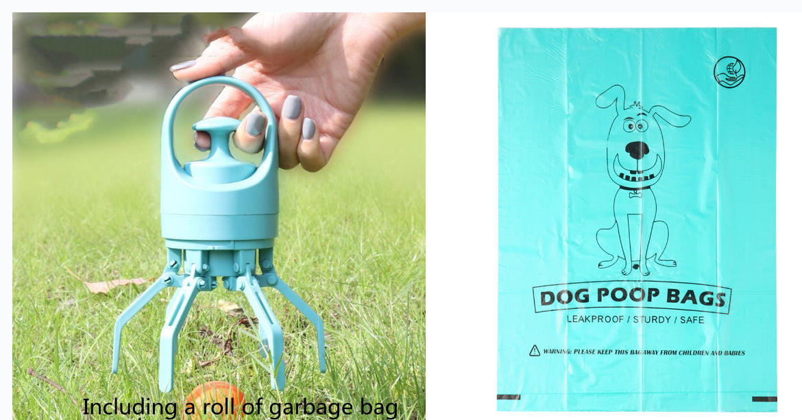 Claw Pooper Scooper with Bag Dispenser - Set