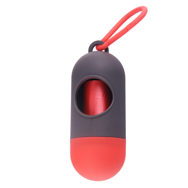 Poop Bag Dispenser with Clip - Red