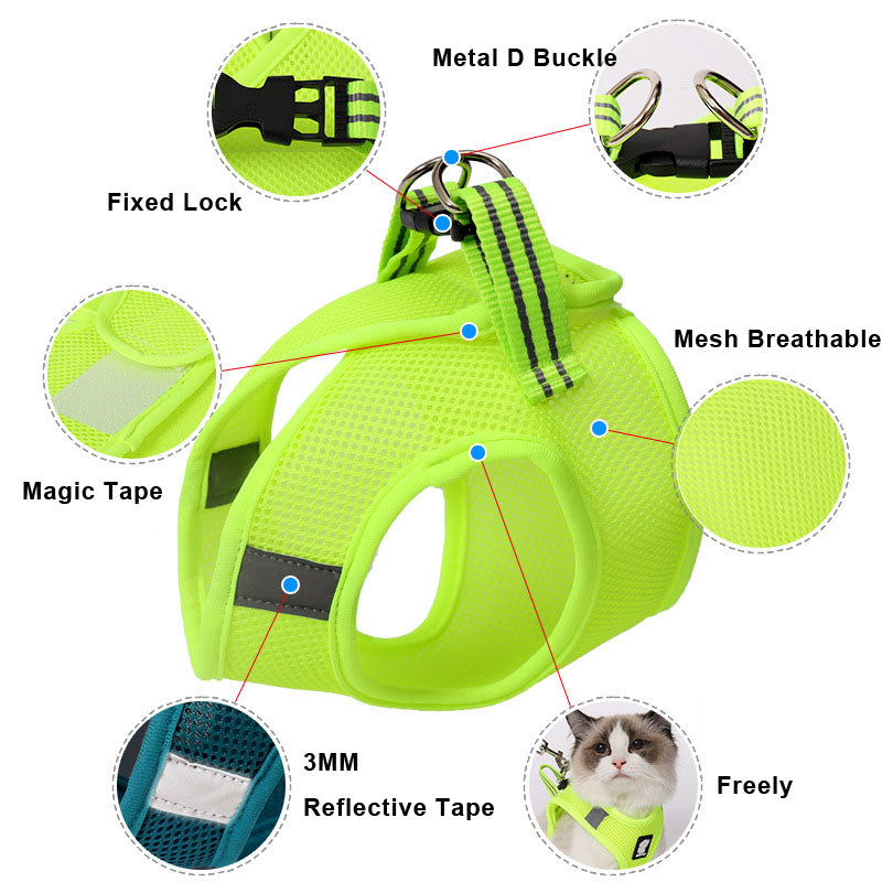 Mesh Cat Walking Harness