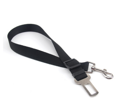 Polyester Dog Car Seat Belt Tether - 70cm / Black