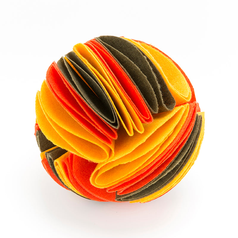 Foldable Snuffle Ball for Dogs - S / Yellow orange brown