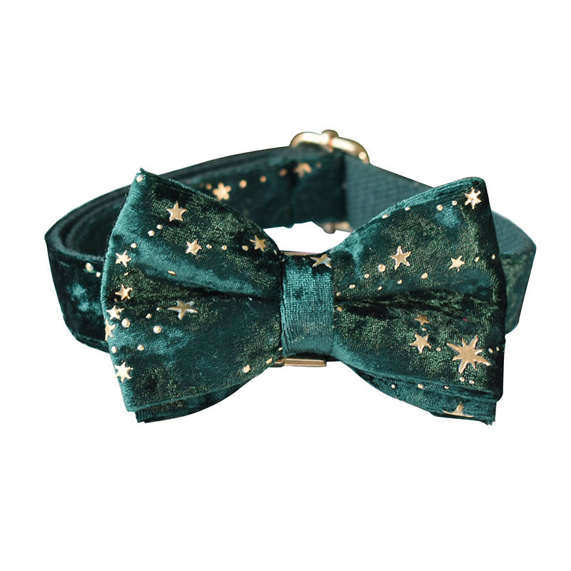 Star Print Cotton Dog Collar