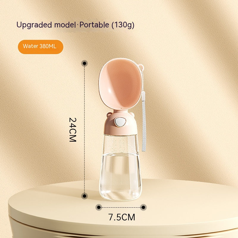 Portable Pet Water and Food Bottle - 3086 Upgraded Style Brown