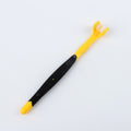 Pet Toothbrush with Nylon Bristles - Black And Yellow / Sealed Bag