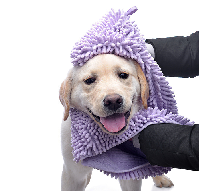 Absorbent Chenille Pet Bath Towel