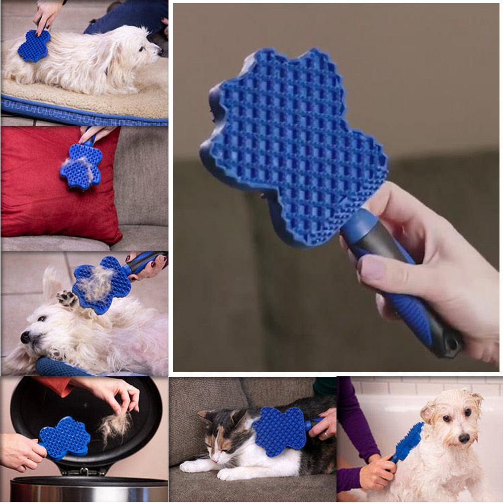 Double-Sided Silicone Pet Grooming Brush