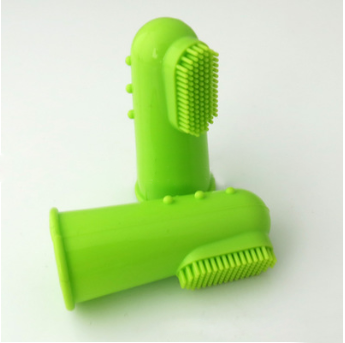 Silicone Pet Finger Toothbrush - Green